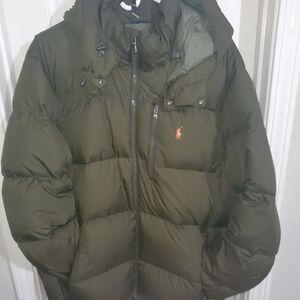 Ralph Lauren Dark Green Puffer Coat,2xl Pristine Condition,moved To A Warmer St